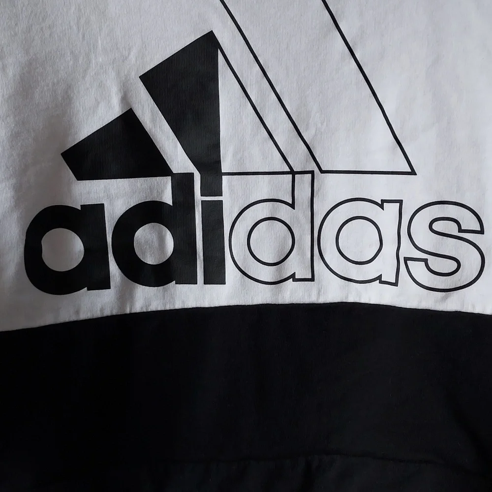 Adidas us 5 black/white workout top/sweatshirt - Picture 5 of 10